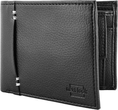 

Next Look Men Black Artificial Leather Wallet(6 Card Slots)
