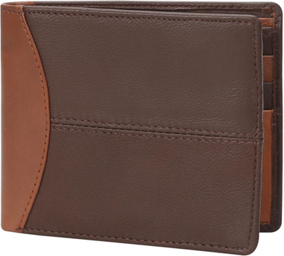 

Brune Men Brown Genuine Leather Wallet(6 Card Slots)