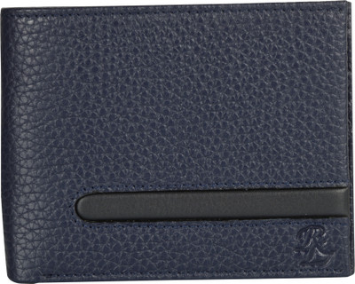 

Walletsnbags Men Blue Genuine Leather Wallet(6 Card Slots)