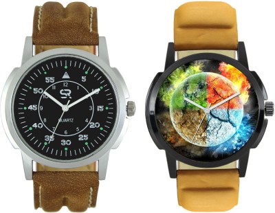 AD Global SR01FXM402 Foxter Stylist Combo For Boys With Designer Leather Strap All New Branded Collection Pack of 2 Watch  - For Men   Watches  (AD GLOBAL)
