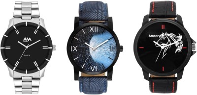AMSER Stylish Combo Of Three Watch  - For Men   Watches  (Amser)