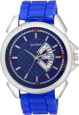 SAMEX BLUE SILICON STRAP LATEST BRANDED BLUE SPORTS BIG BILLION DAY SALEWATCH Watch  - For Men   Watches  (SAMEX)
