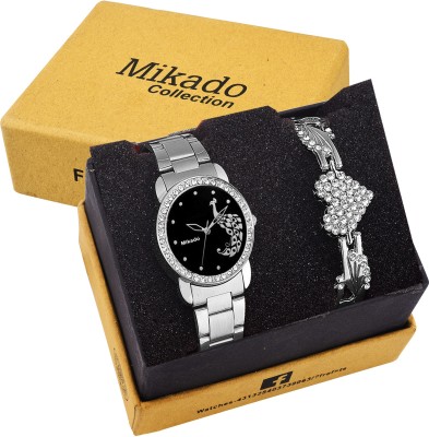 Mikado Casual Round black dial stylish analog watch Watch  - For Women   Watches  (Mikado)