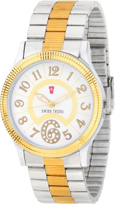 Swiss Trend ST2272 Classy Robust Steel Gold Watch  - For Men   Watches  (Swiss Trend)