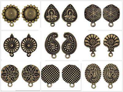 

GOELX Antique Studs earrings 9 different styles combo designer collection