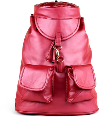 

ramposh Women Rexin Stylish Latest Trendy Backpack 15 L Backpack(Pink)