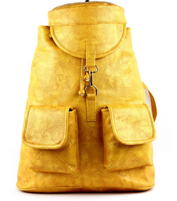 

ramposh Women Rexin Stylish Trendy Backpack 15 L Backpack(Yellow)