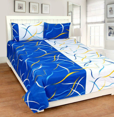 

Home Elite 104 TC Cotton Double Abstract Bedsheet(Pack of 1, Multicolor)