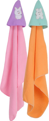 

First Trend Cartoon  Hooded Baby Blanket(Polyester, BabyPink, Peach