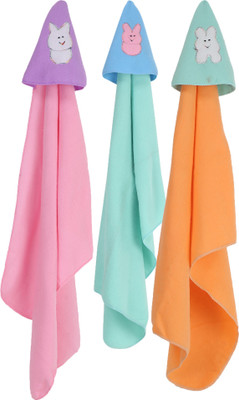 

First Trend Cartoon  Hooded Baby Blanket(Polyester, babypink, seaGreen, Peach, Peach;babypink;seagreen