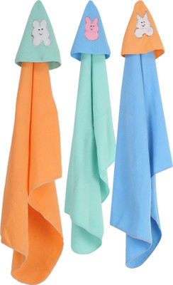 

First Trend Cartoon  Hooded Baby Blanket(Polyester, seaGreen, Peach, Blue, Blue;peach;seagreen