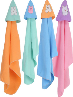 

First Trend Cartoon  Hooded Baby Blanket(Polyester, babypink, seaGreen, Peach, Blue, Blue;peach;babypink;seagreen
