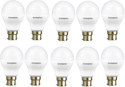 Crompton 9 W Standard B22 LED Bulb  (White, Pack of 10)