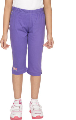 

Ocean Race Capri For Girls Self Design Cotton(Purple