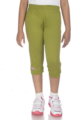 

Ocean Race Capri For Girls Self Design Cotton(Green, Olive green