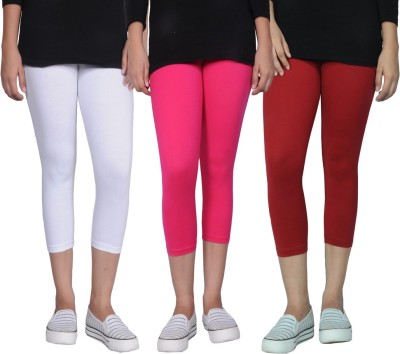 Tanunni Women White, Maroon, Pink Capri