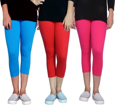 Tanunni Women Light Blue, Red, Pink Capri