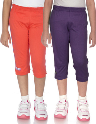 

Ocean Race Capri For Girls Solid Cotton(Multicolor, Grape & coral