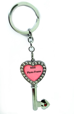 

VShine Key Shaped Photo Holder Key Chain(Silver)