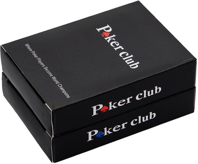 

Poker Club 2 Decks 100% Waterproof Plastic Playing Cards(Red, Blue)