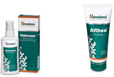 

Himalaya hairzone solution with Althea moisturizing cream(Set of 2)
