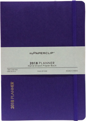 

mypaperclip A5 Planner/Organizer(192 Pages 2018 Hand Drawn Planner, Amethyst)