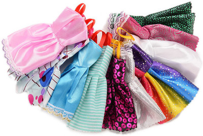 

iDream 10pcs Beautiful Party Doll Dress Fashion Clothes Compatible With Barbie Doll(Multicolor)