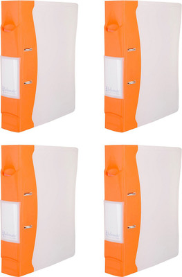 

Infomate Poly Propylene Matt PP Box file, Office Products(Set Of 4, Orange)