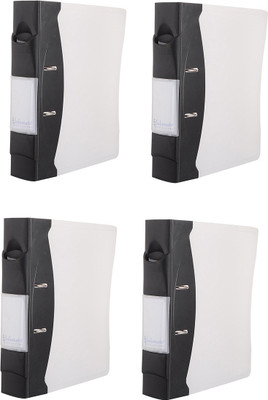 

Infomate Poly Propylene Matt PP Box file, Office Products(Set Of 4, Black)