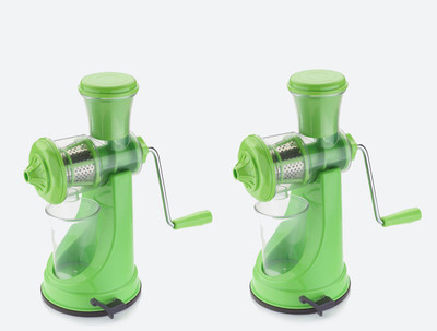 

handy Fruite and Vegetable juicer Plastic Hand Juicer(Green Pack of 2)