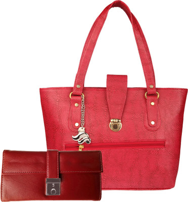 

Lady bar Shoulder Bag(Red)