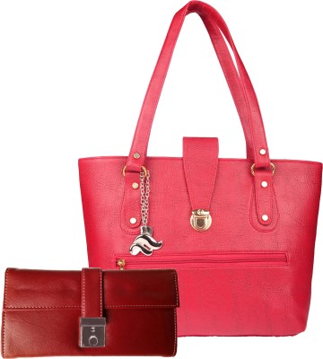 

Lady bar Shoulder Bag(Pink, Red)