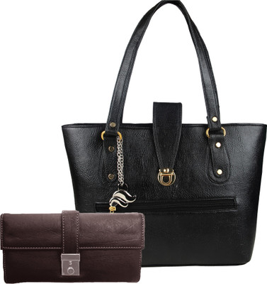 

Lady bar Shoulder Bag(Black, Brown)
