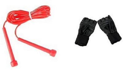 

Aurion Skipping Rope Assorted colors & Leather Gym glove / Cycling glove / Fitness Glove Gym & Fitness Kit