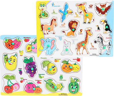 

FabSeasons Fruits and Animals Blocks / Puzzle for Kids(Multicolor)
