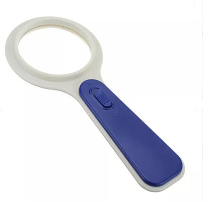 SM LED illuminant 5X magnification Crafts Hand held Magnifing Magnifying Glass(White, Blue)