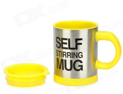 

Jazam Self Stirring_j Stainless Steel Mug(250 ml), Yellow