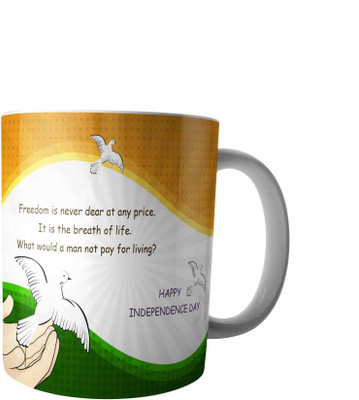 

RD Creations Specially Designed Coffee mug on the occasion on National festival Independence Day 15081947ID217 Ceramic Mug(300 ml), Multicolor