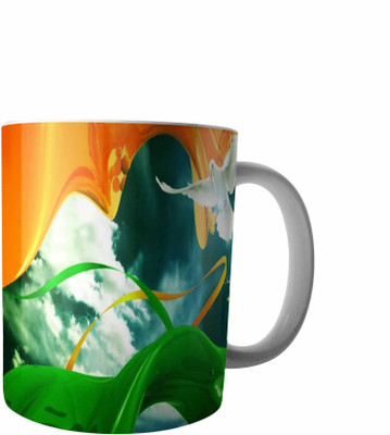 

RD Creations Specially Designed Coffee mug on the occasion on National festival Independence Day 15081947ID203 Ceramic Mug(300 ml), Multicolor
