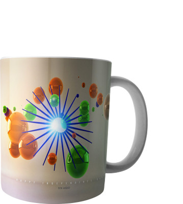 

RD Creations Specially Designed Coffee mug on the occasion on National festival Independence Day 15081947ID292 Ceramic Mug(300 ml), Multicolor
