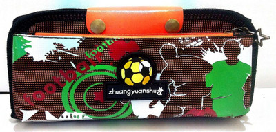 

Must Visit 1 Foot ball Art Artificial Leather Pencil Boxes(Set of 1, Orange)
