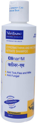 

Virbac Flea and Tick Virbac Clinar-M,Anti-Tick,Flea & Mite,Anti Fungle Dog Shampoo By pawsitively Pet Car - 200 ml Dog Shampoo(200 ml)