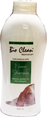 

Bio Clean Allergy Relief Bio Clean Neem Shampoo Natures remedy for Skin Allergies For Dogs & Cat By Pawsitively Pet Care-500 ml Dog Shampoo(500 ml)