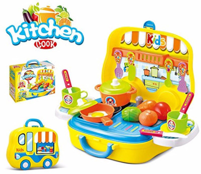 

Smartcraft Kitchen play set with wheels - Yellow