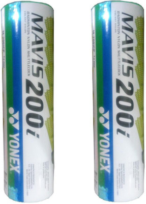 

Yonex MAVIS 200 i BADMINTON Nylon Shuttle - Green(Slow, 75, Pack of 6)