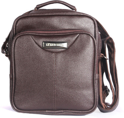 

HANDCUFFS Men & Women Formal Brown Leatherette Sling Bag