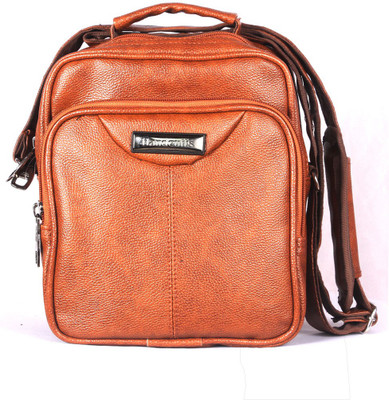 

HANDCUFFS Men & Women Formal Beige Leatherette Sling Bag