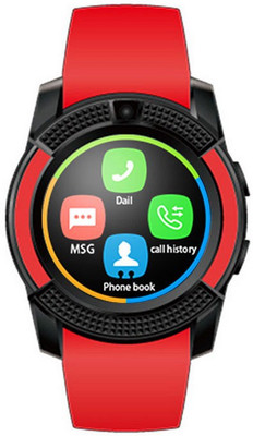 

ESTAR Bluetooth Smartwatch Compatible With Intex Aqua 3G Neo Red Smartwatch(Red Strap Free Size)