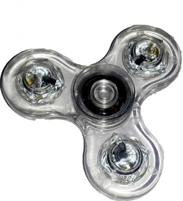 

Happy GiftMart Transparent LED Cool Lights Fidget Spinner With Guaranteed 2 Minute Spin Time (MULTICOLOR)(Multicolor)