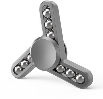 

Emob Unique Designed Nine Balls Metal Fidget Hand Spinner Toy With Stainless Steel Balls Long Spin Time-Silver(Silver)